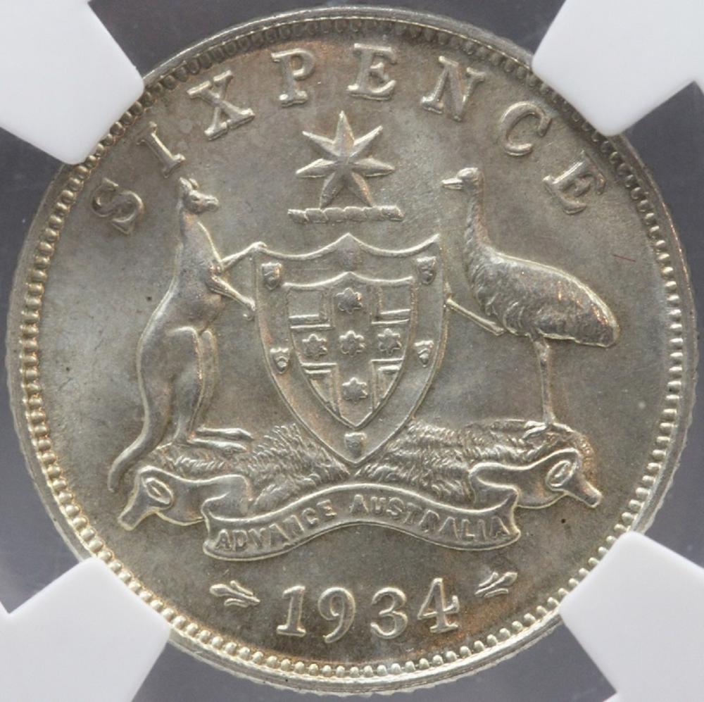 Australia. 1934 Sixpence, N... image