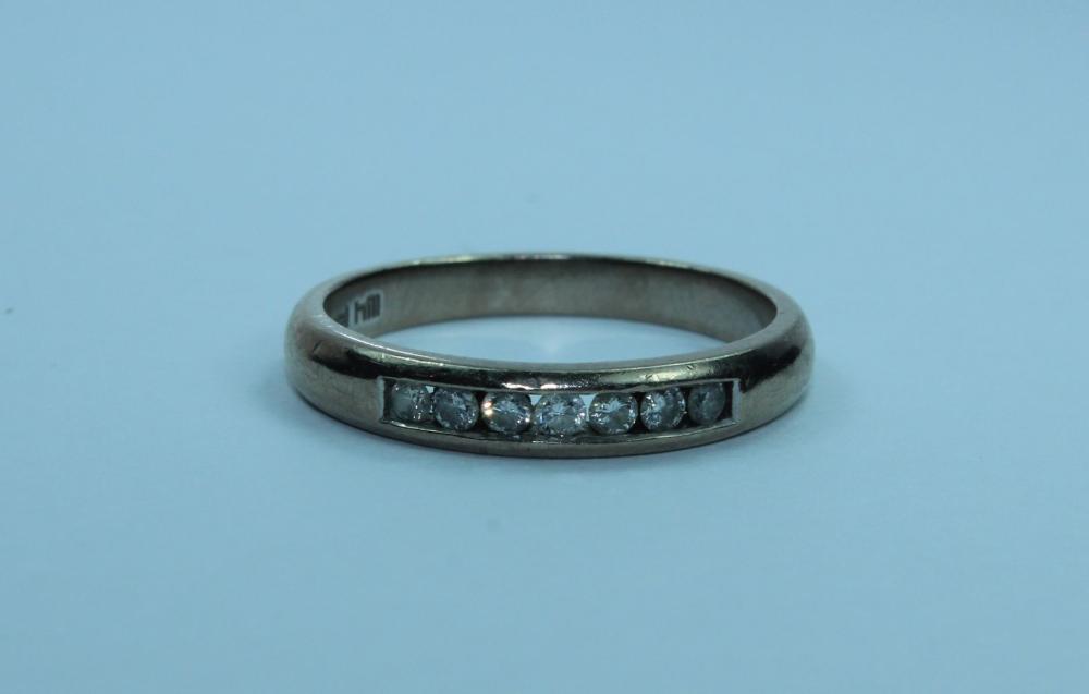 Band with inset Diamonds in... image