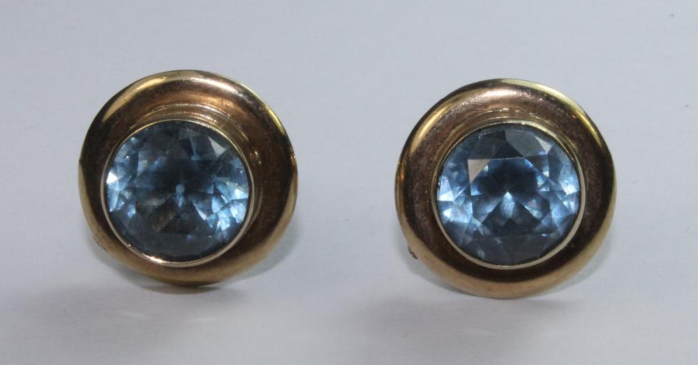 Vintage Topaz Earrings in 9... image