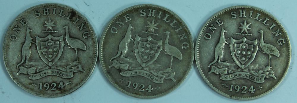 Australia 1924 Shilling, VG... image