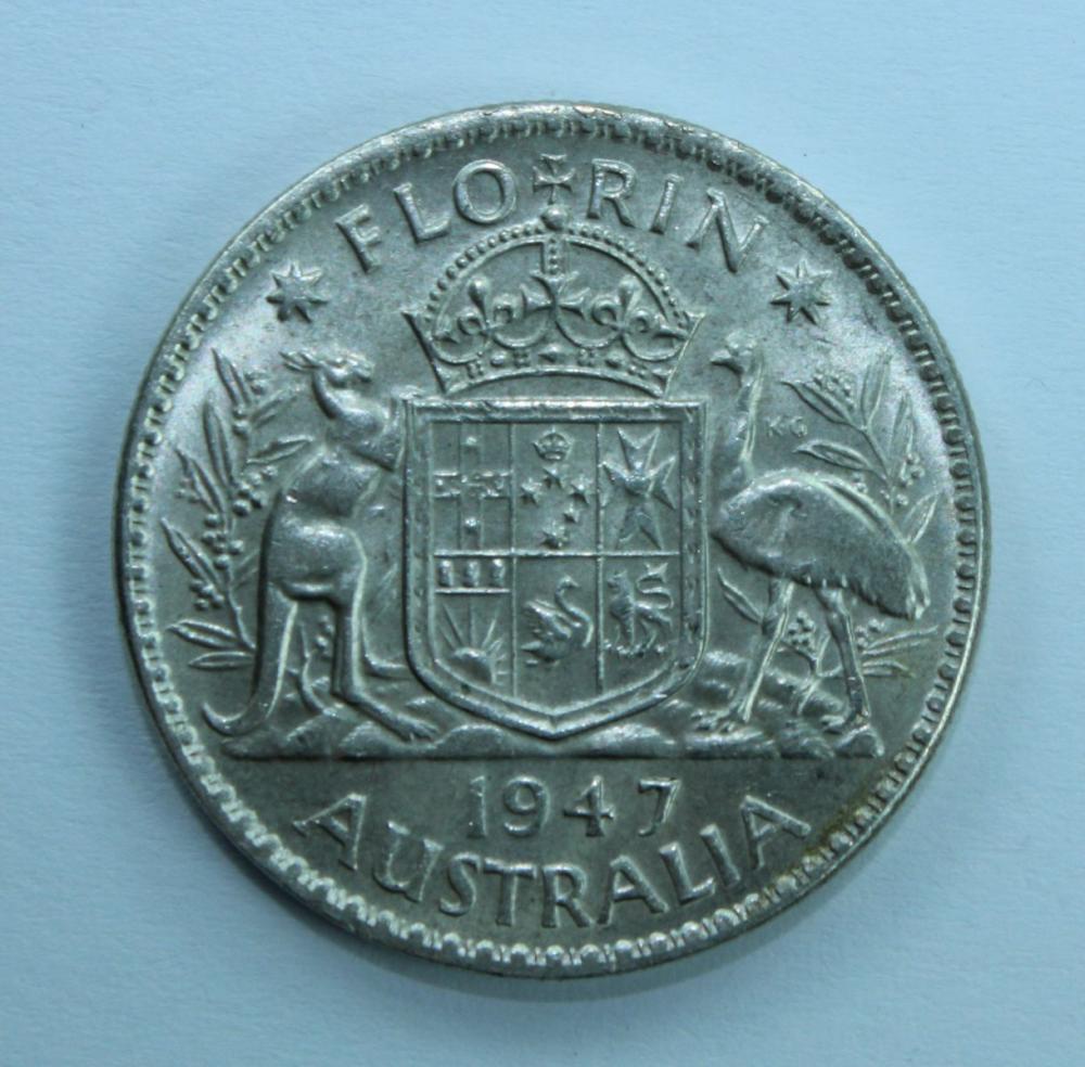 Australia 1947 Florin, Choi... image