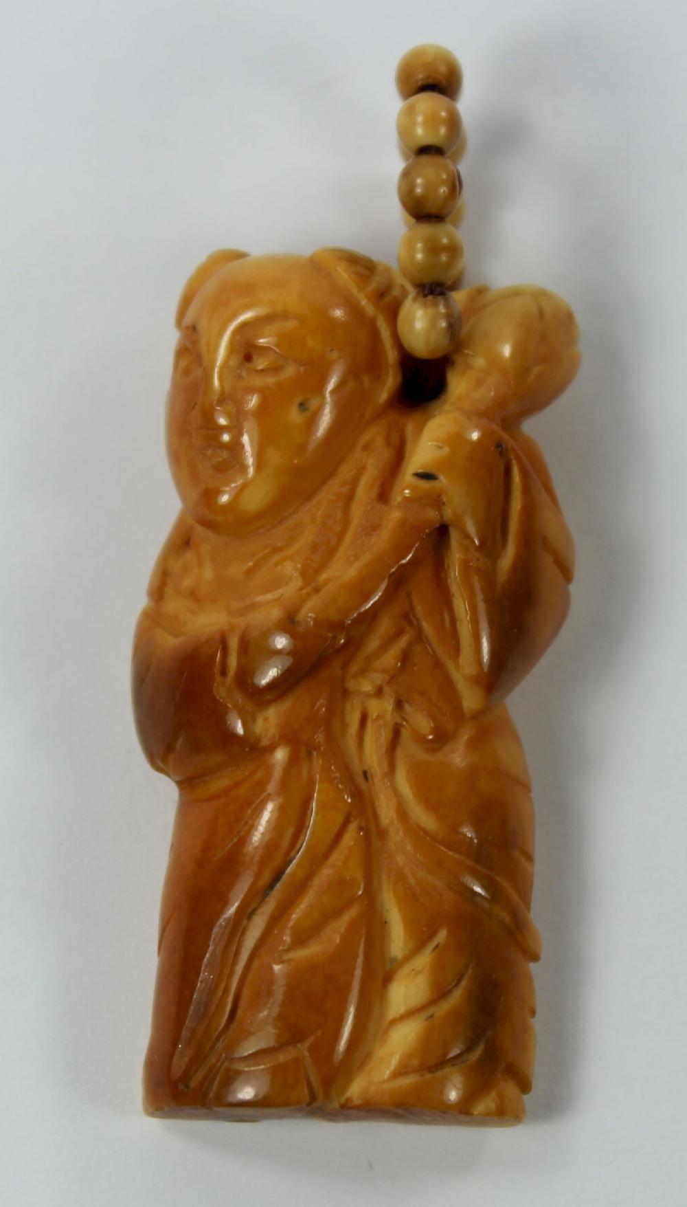 Chinese Carved Ivory Pendant image