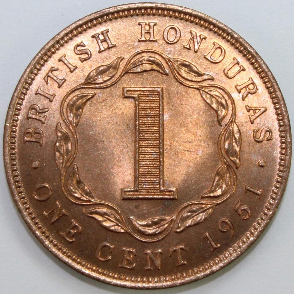 British Honduras 1951 Cent,... image