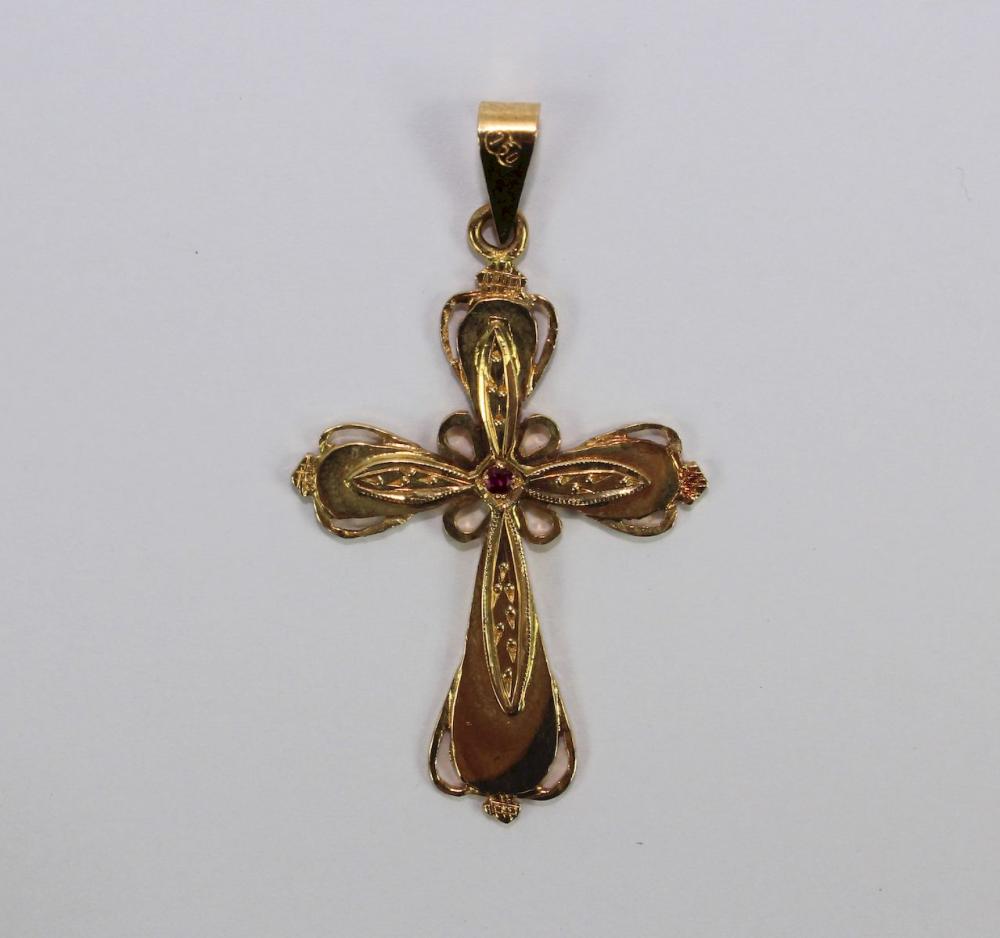 Cross in 14ct Gold with sma... image