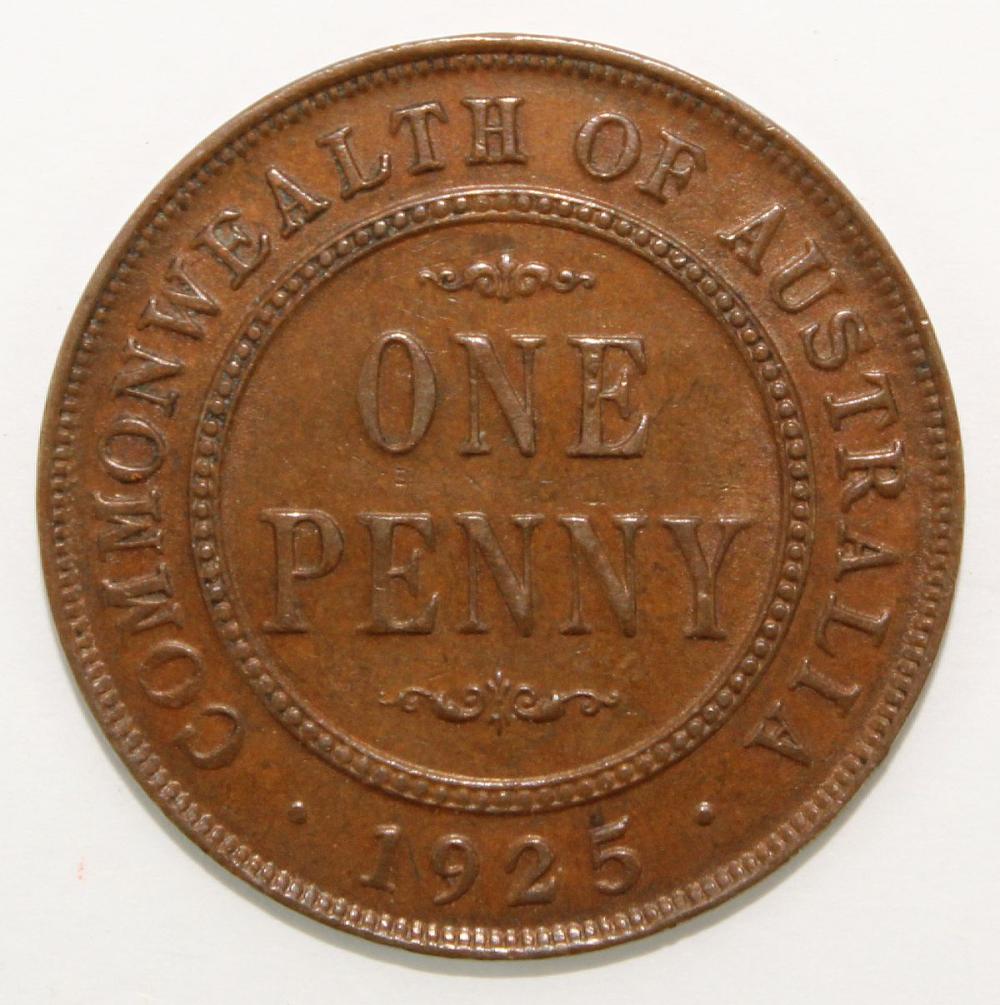 Australia 1925 Penny, about... image