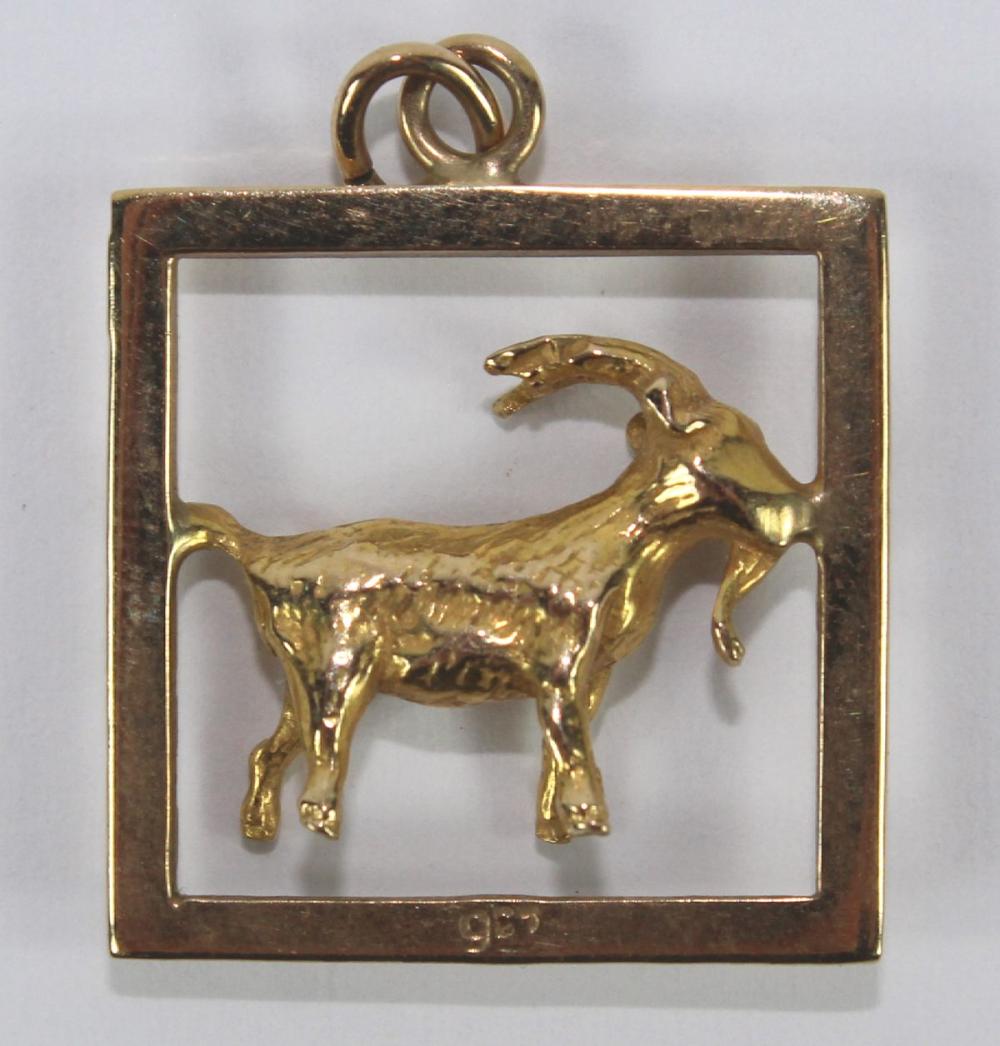 Capricorn Zodiac Pendant in... image