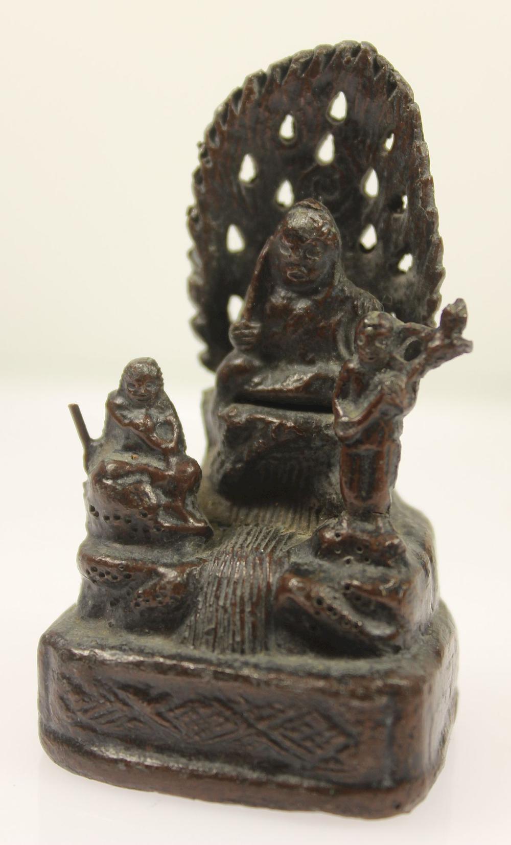 Thai Cast Bronze Seated Figure image