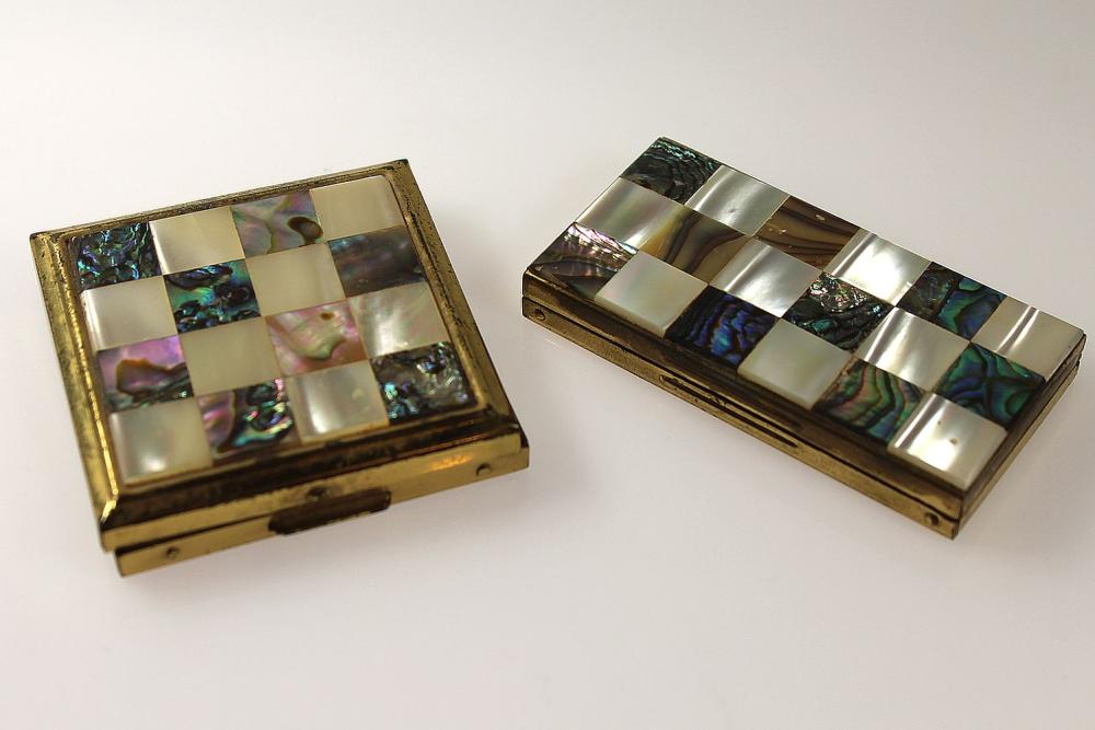 Vintage Brass Makeup Boxes ... image