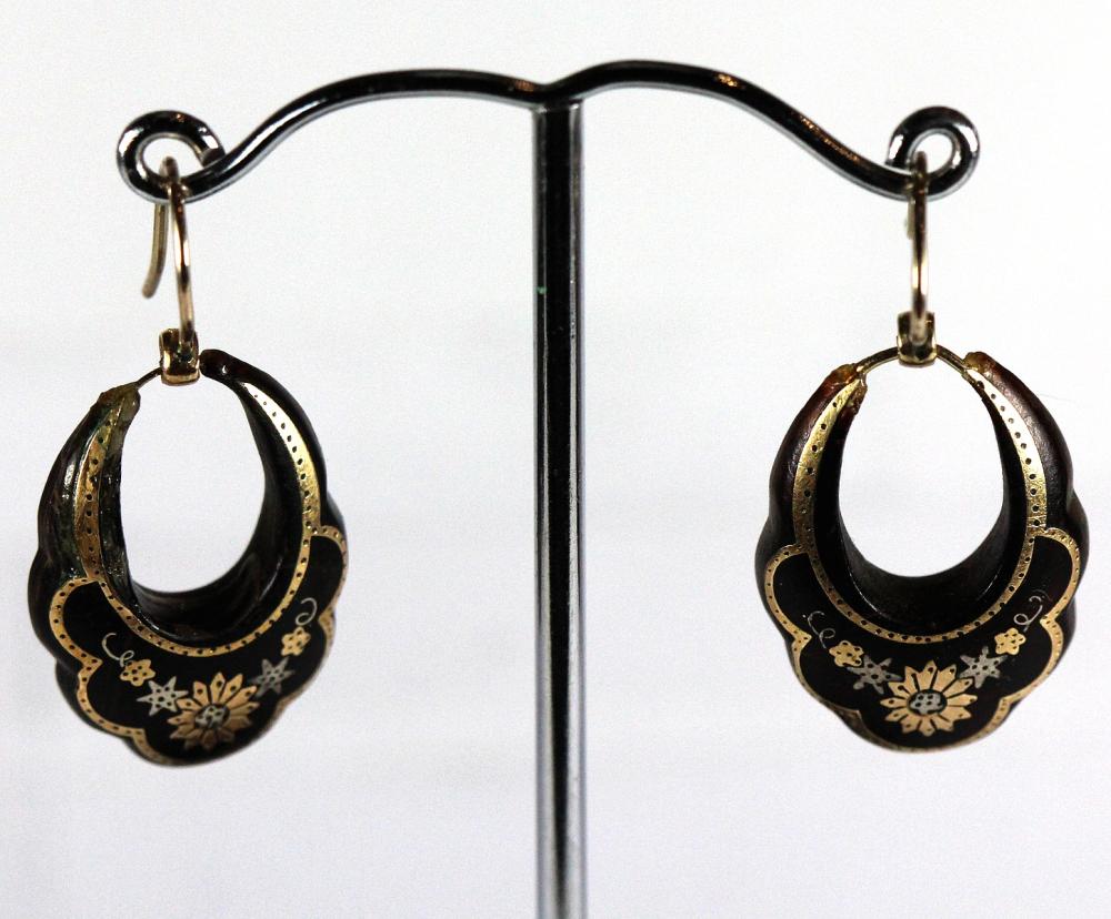 Antique Tortoise Shell Earr... image