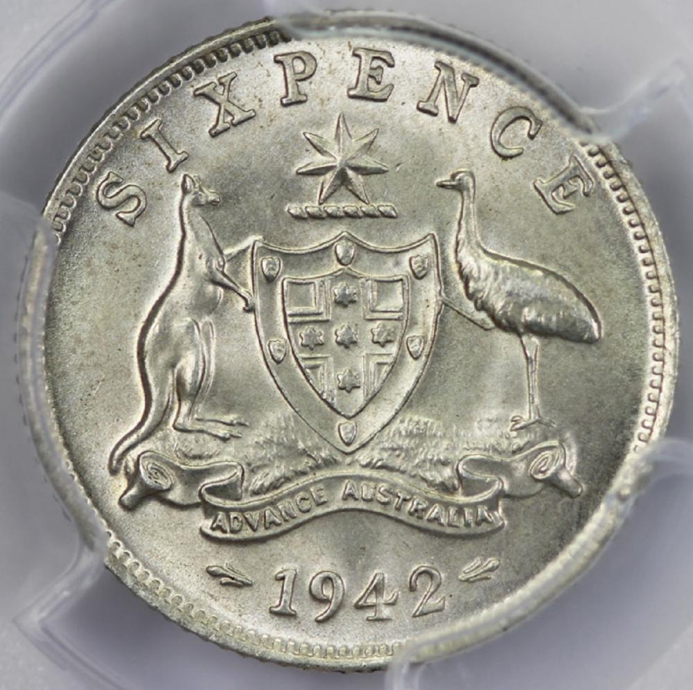 Australia. 1942 Sixpence, P... image