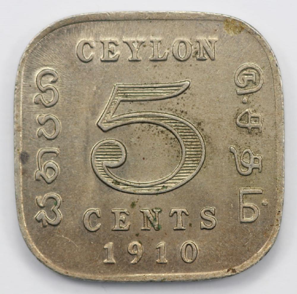 Ceylon. 1910 Cent, Lustrous... image