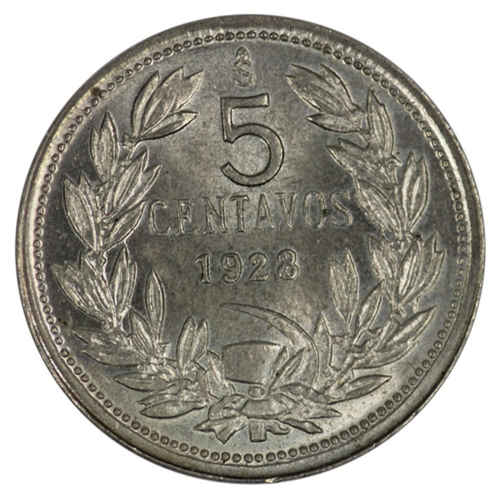 Chile. 1928 5 Centavo, Lust... image