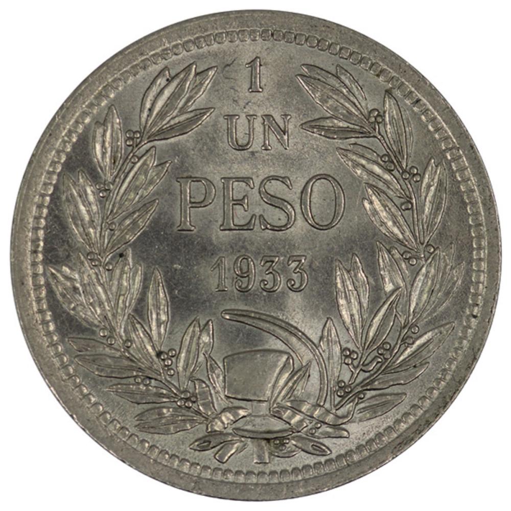 Chile. 1933 Peso, Lustrous ... image