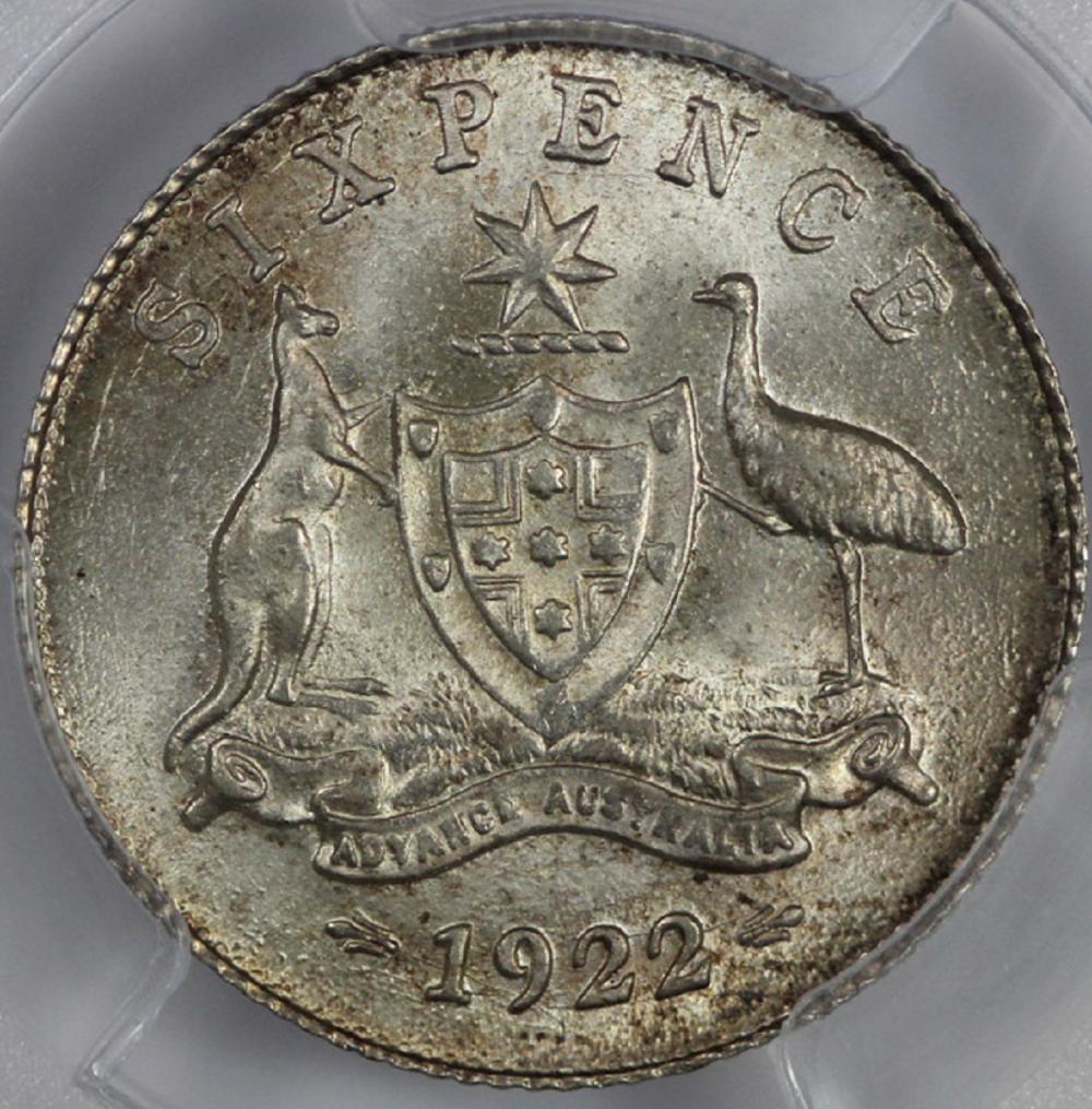 Australia. 1922 Sixpence, P... image