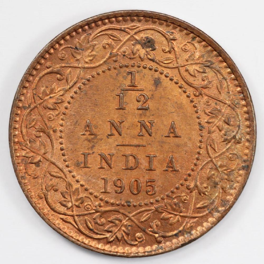 India. 1905 1/12 Anna, Full... image