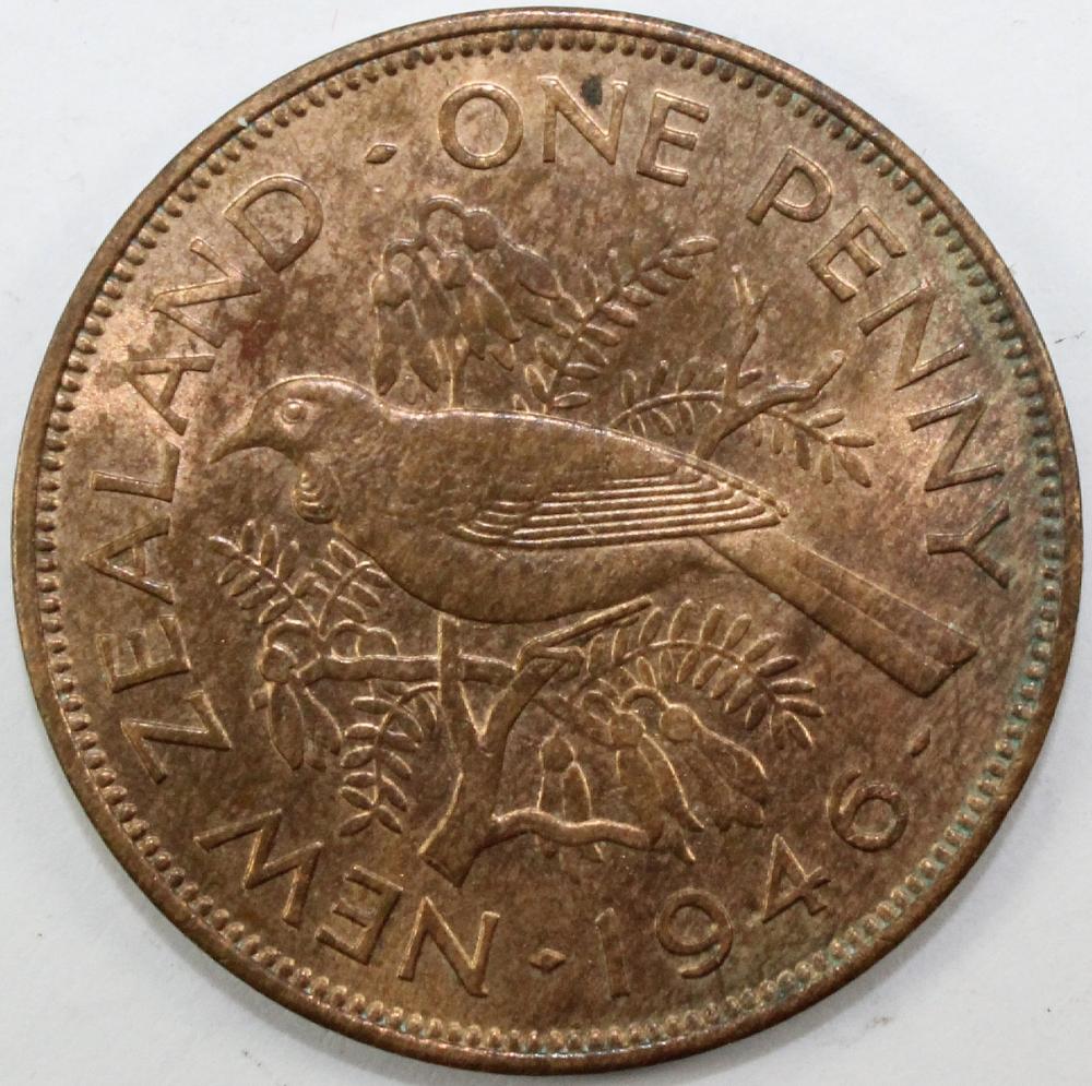 New Zealand. 1946 Penny, Ch... image