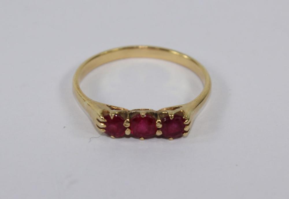 Ruby Bridge Ring in 18ct Ye... image