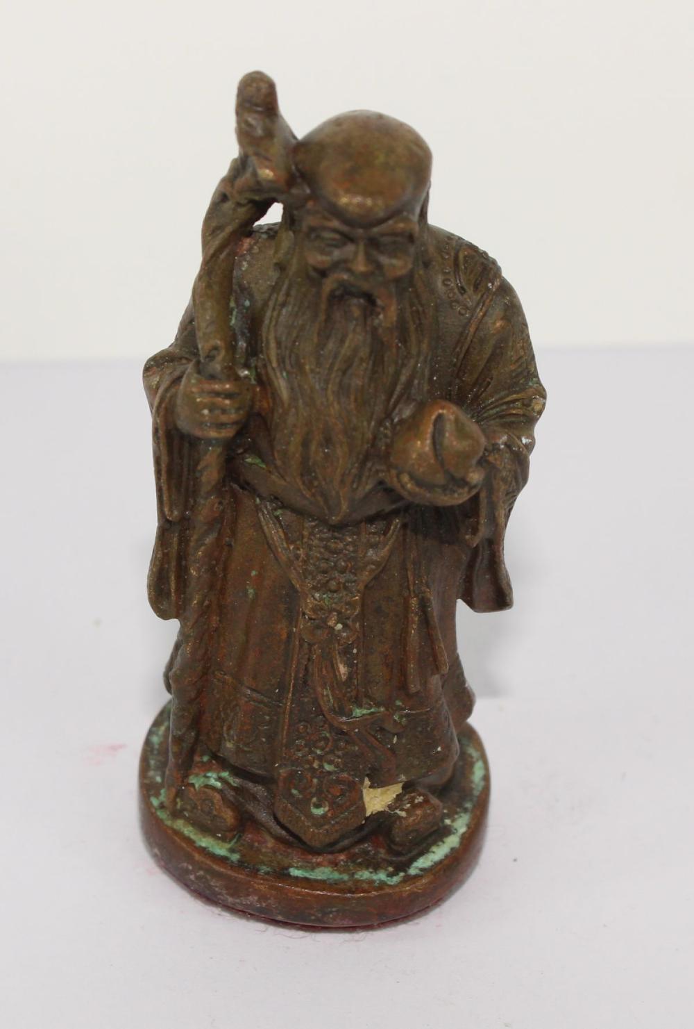 Chinese God in Bronze image