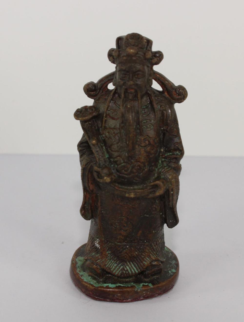 Chinese God in Bronze image