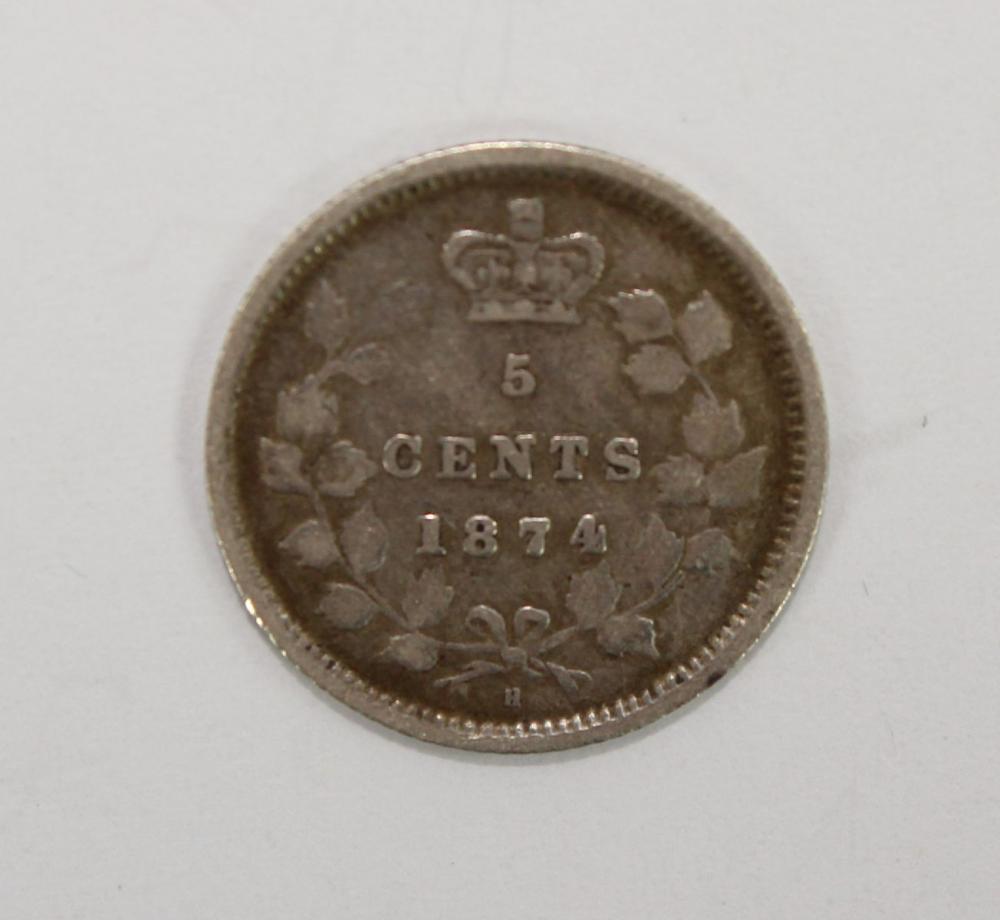 Canada 1874 Silver (925) 5 ... image