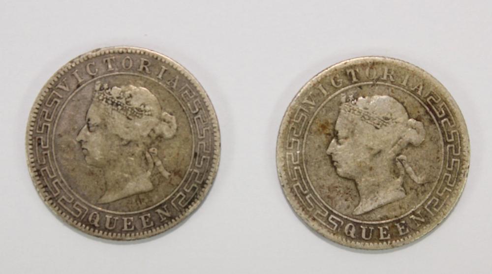 Ceylon 1893 Silver (800) 50... image