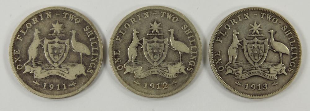 Australia 1911-1913 Florins... image