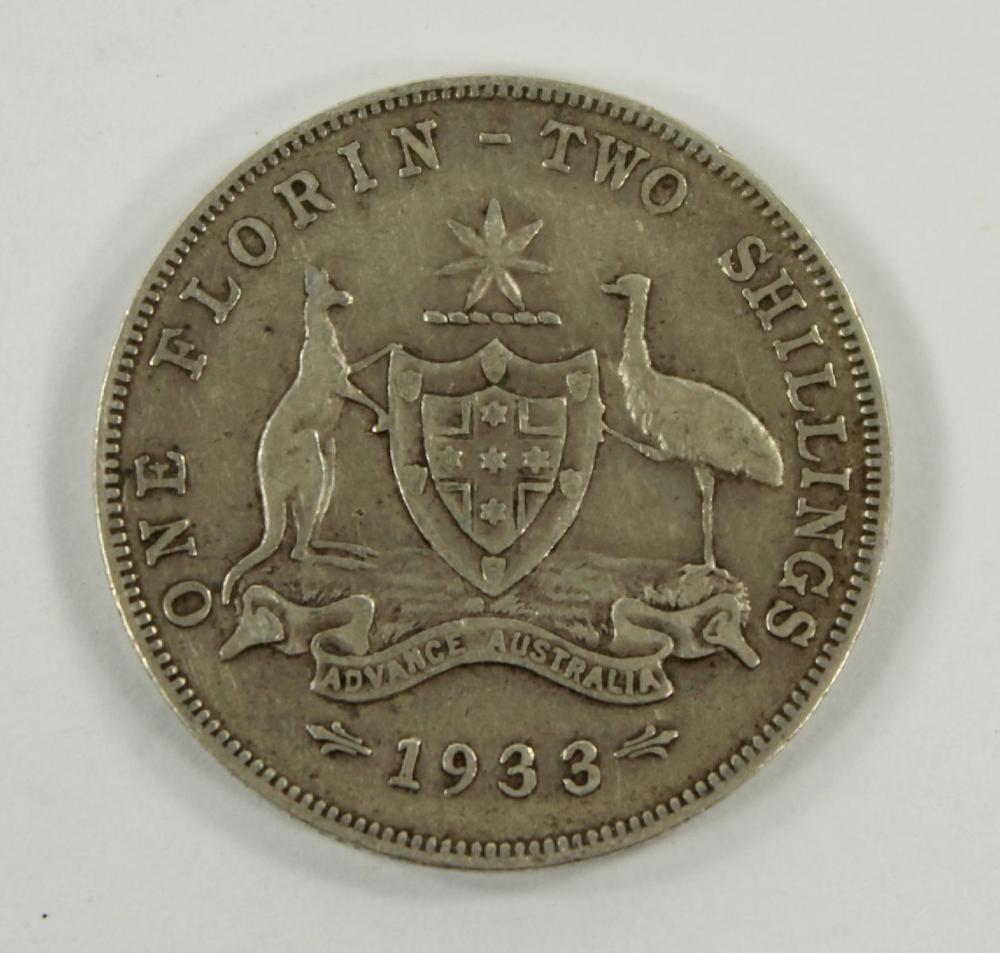 Australia 1933 Florin, Fine image