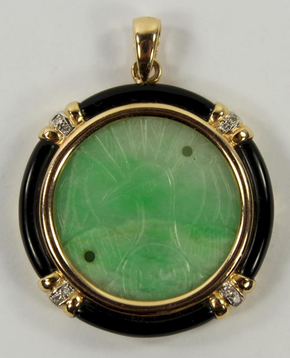 Green Jade Pendant with car... image