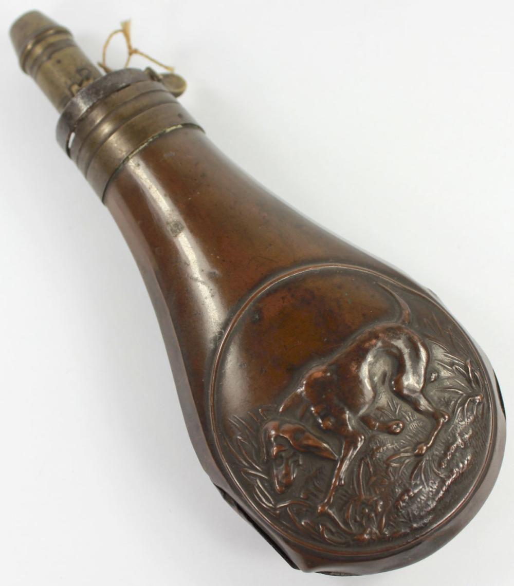 Antique Copper Powder Horn ... image