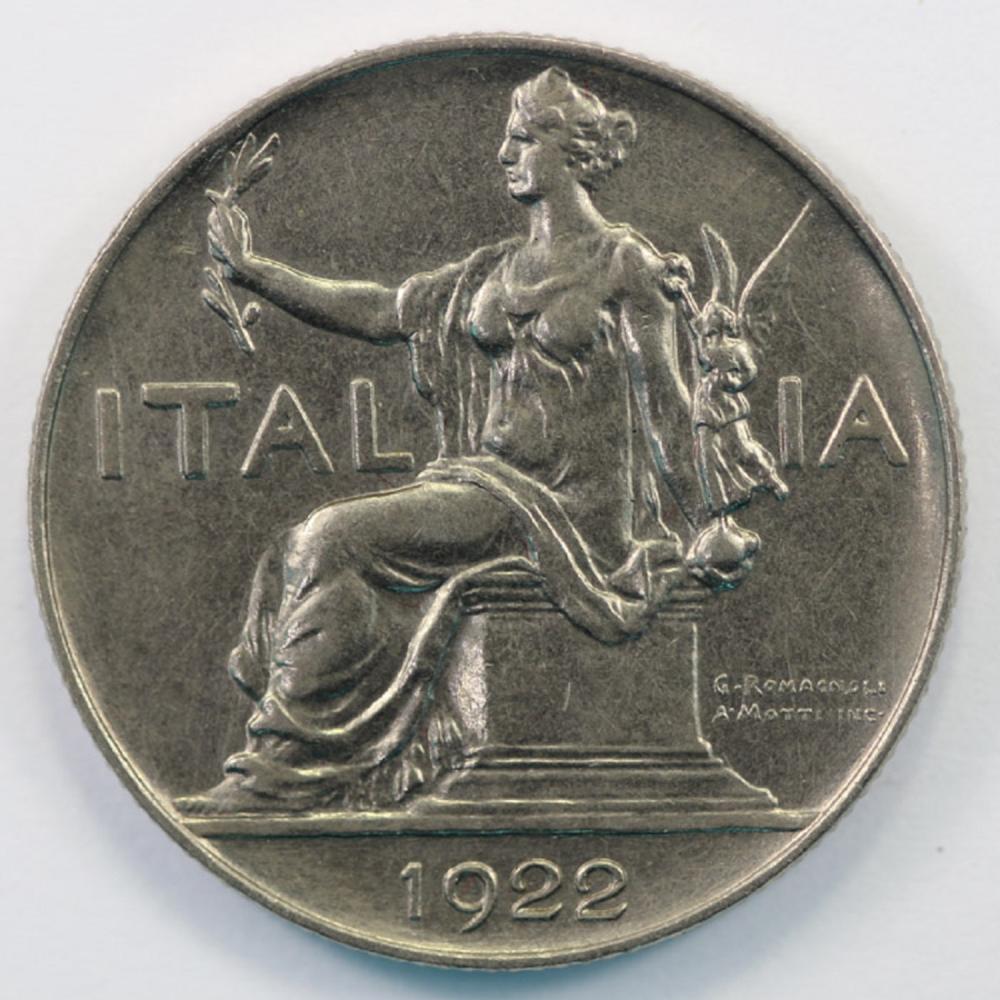 Italy 1922 R Lire, Uncircul... image