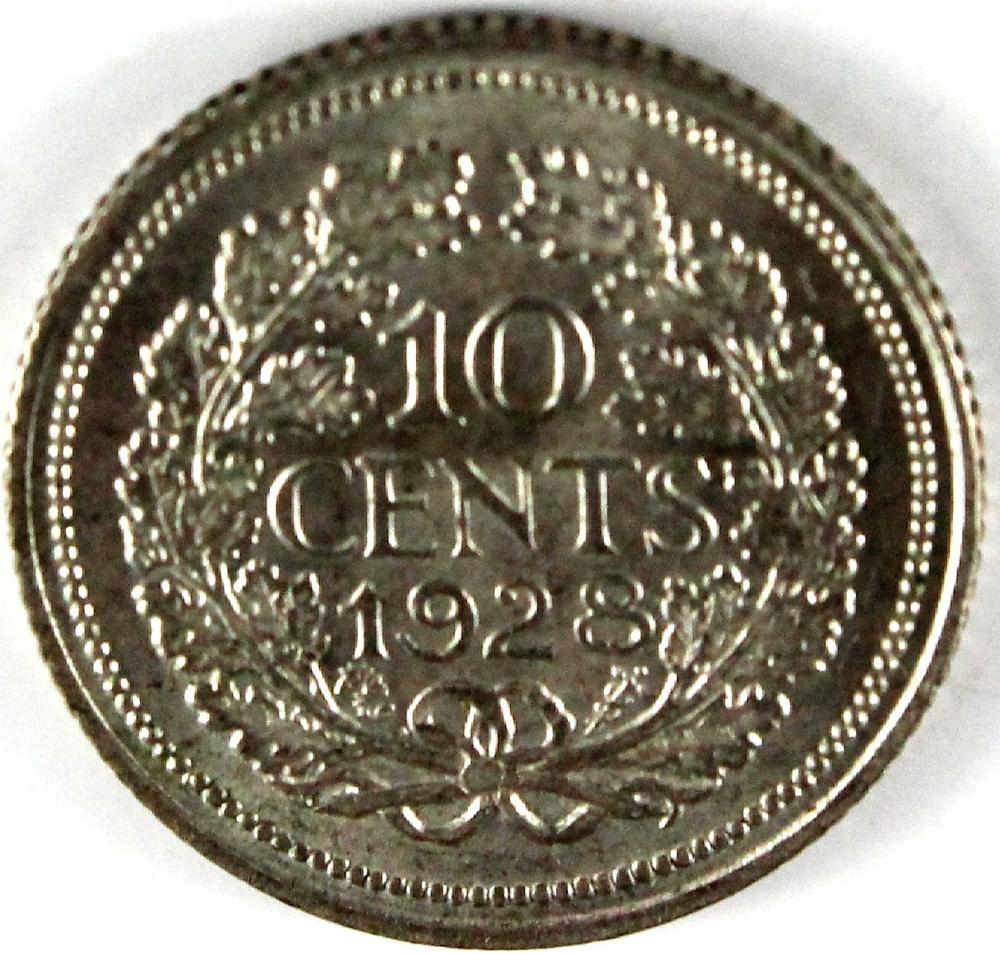 Netherlands 1928 Silver 10 ... image