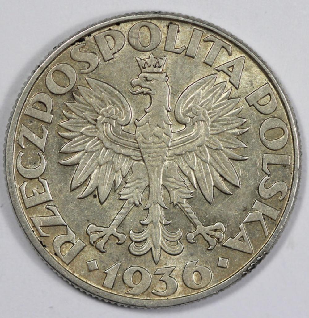 Poland 1936 Silver 5 Zlotyc... image