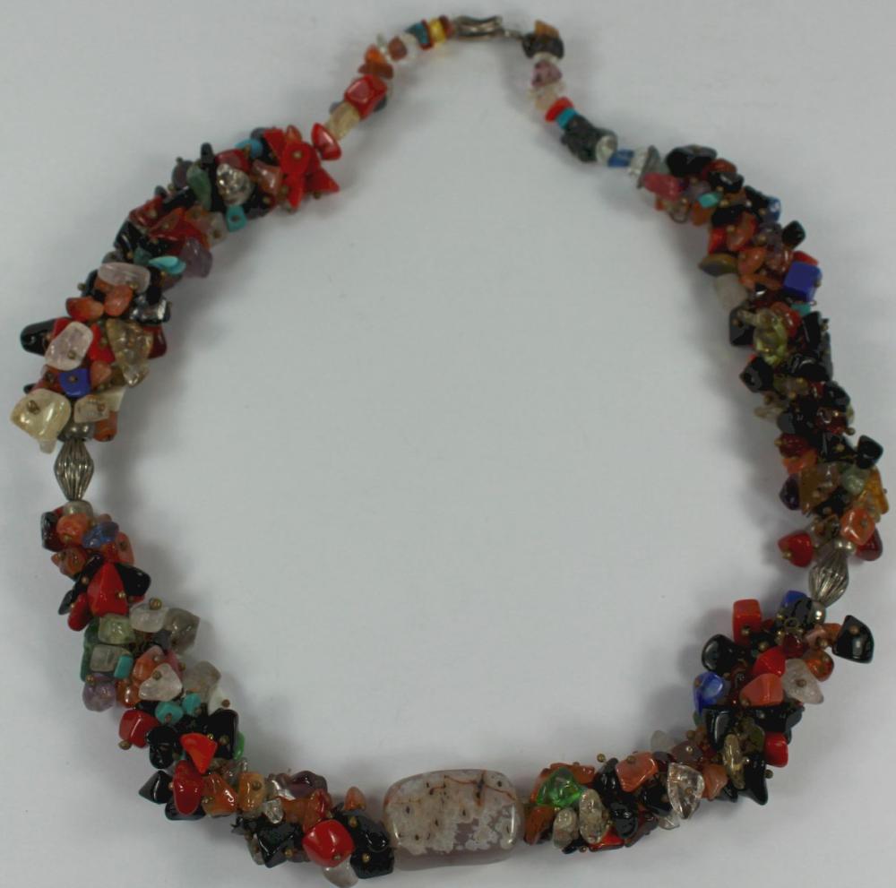 Multi-coloured Glass Neckla... image