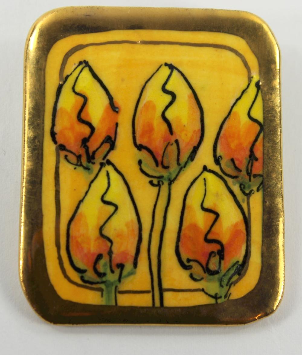 Unique Hand-painted Brooch ... image