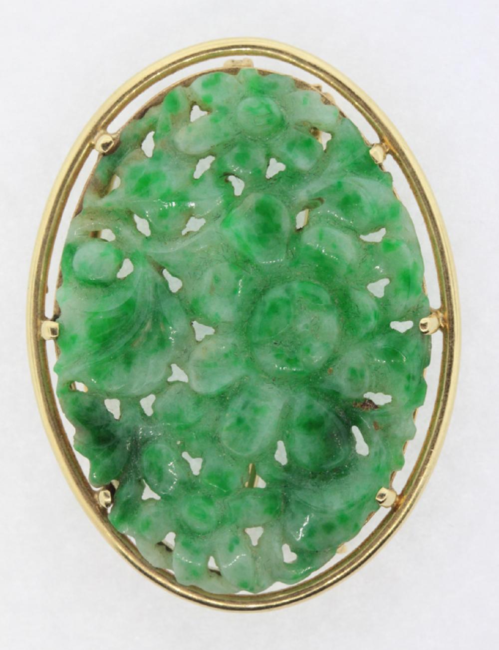 Jadeite Brooch/Pendant in 1... image