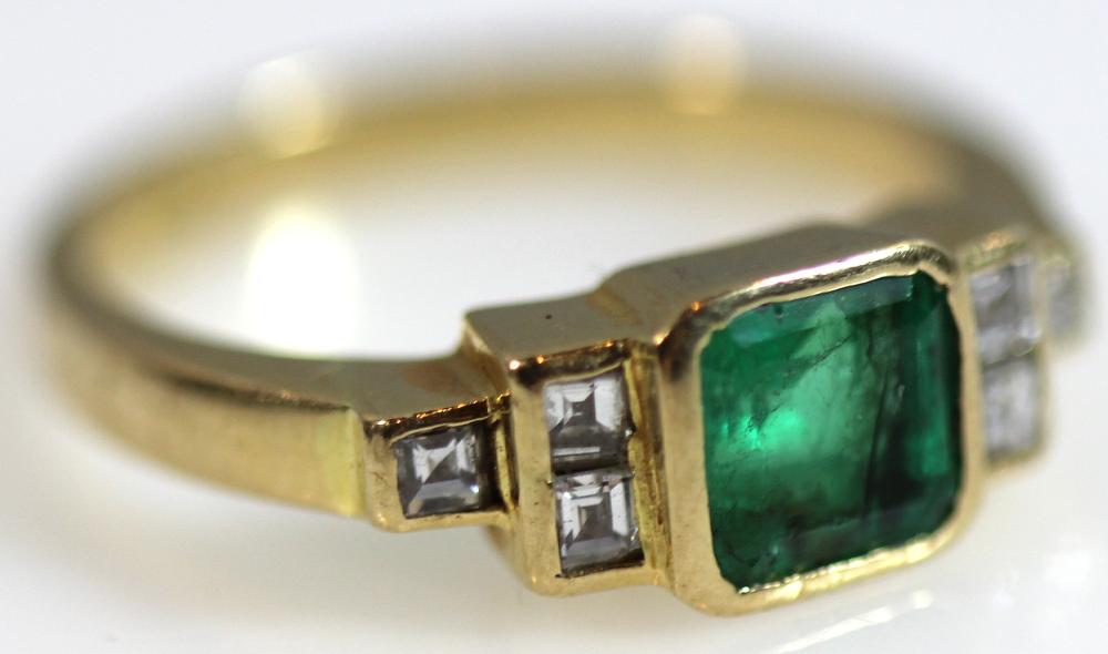 Emerald & Diamond Ring in 1... image