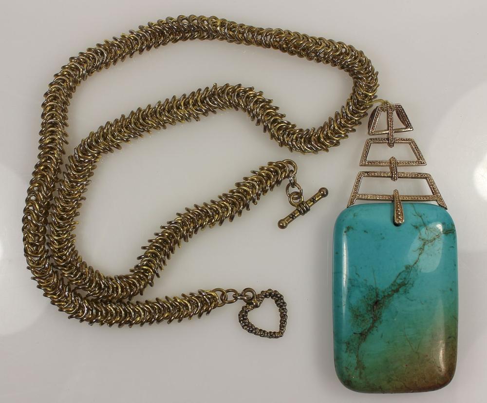 Large Turquoise Pendant on ... image