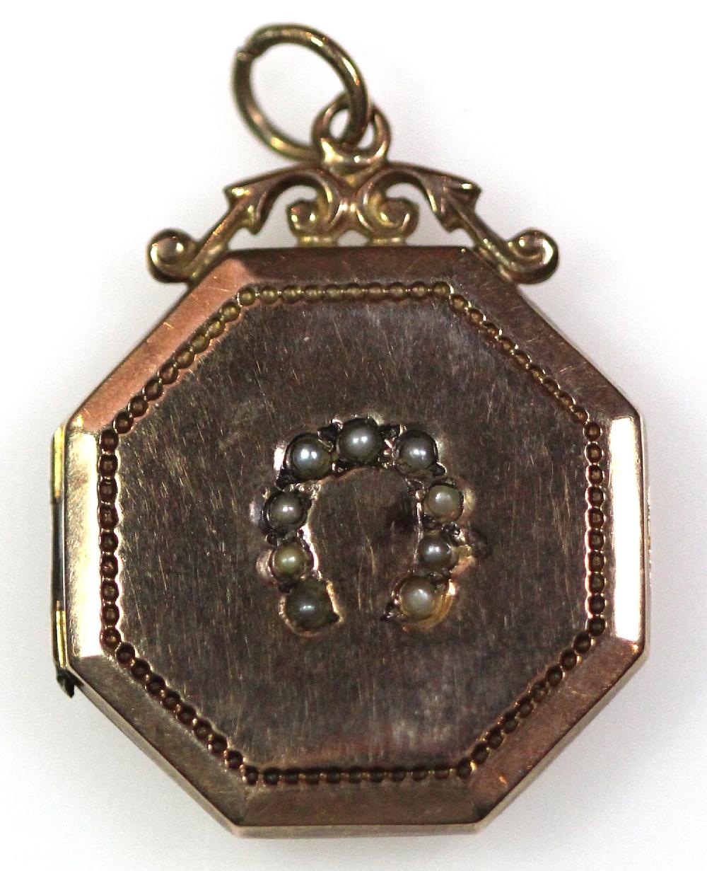 Antique Horseshoe Locket in... image