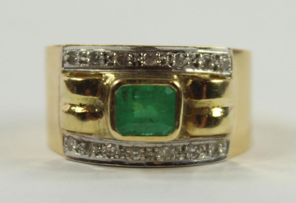 Diamond & Emerald Ring in 1... image