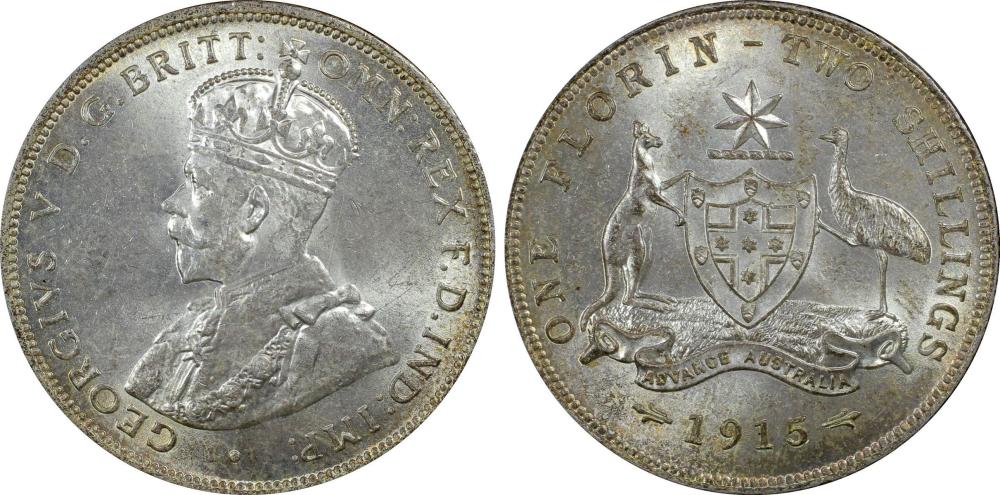 Australia 1915 Florin, PCGS... image