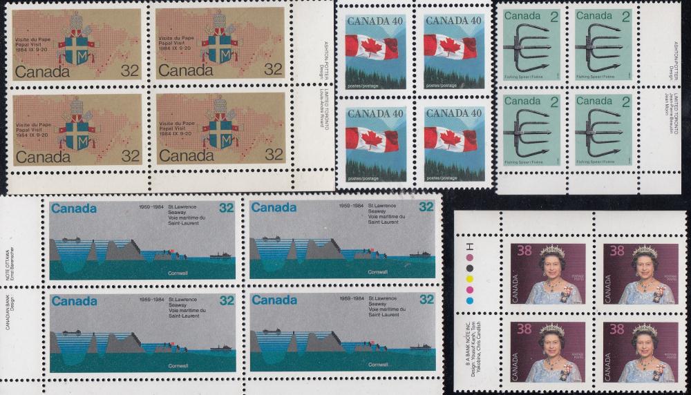 Canada. 1980s Blocks of 4 i... image