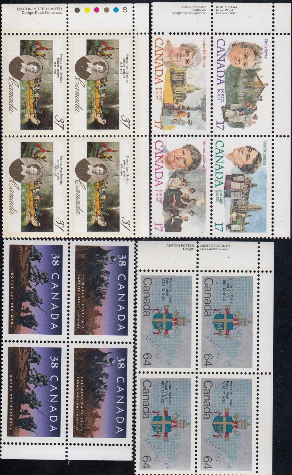 Canada. 1980s Blocks of 4 i... image