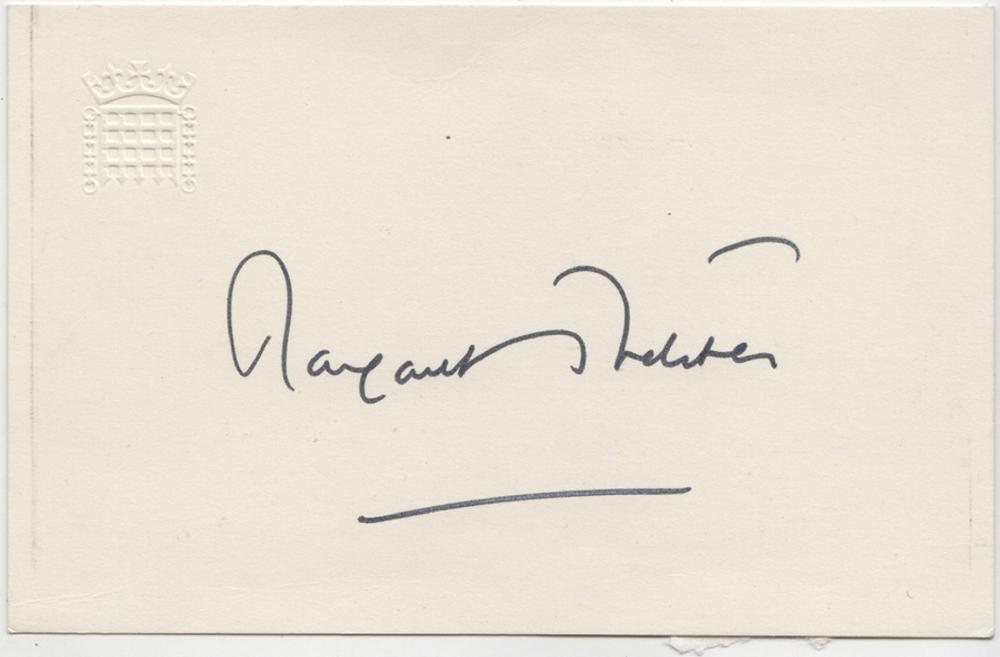 Margaret Thatcher signature... image