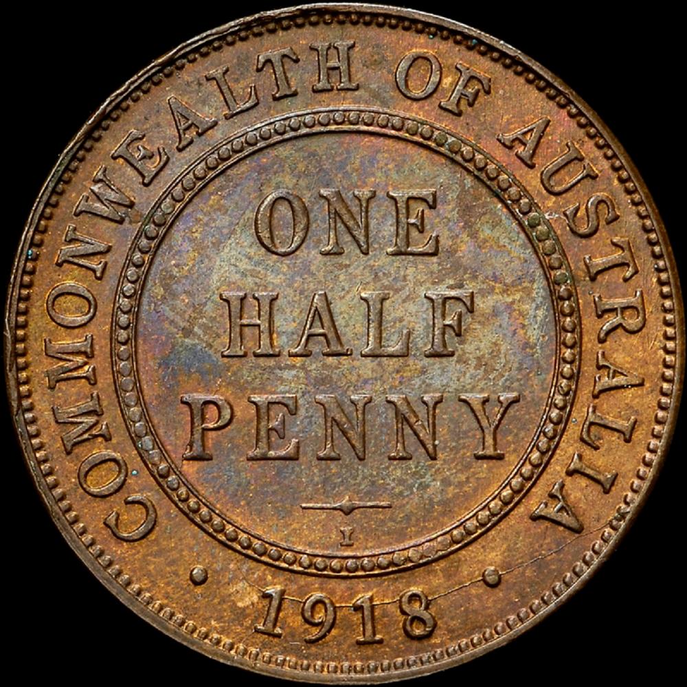 Australia. 1918 I Halfpenny... image