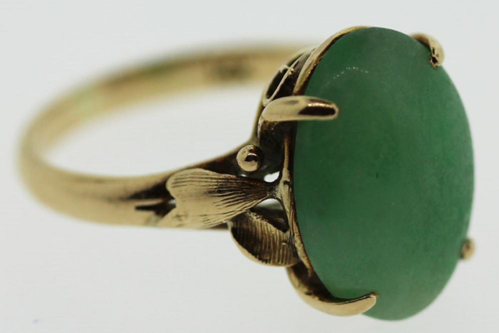 Vintage Green Jade Ring in ... image