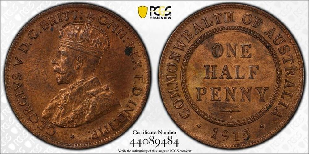 Australia 1915 Halfpenny PC... image