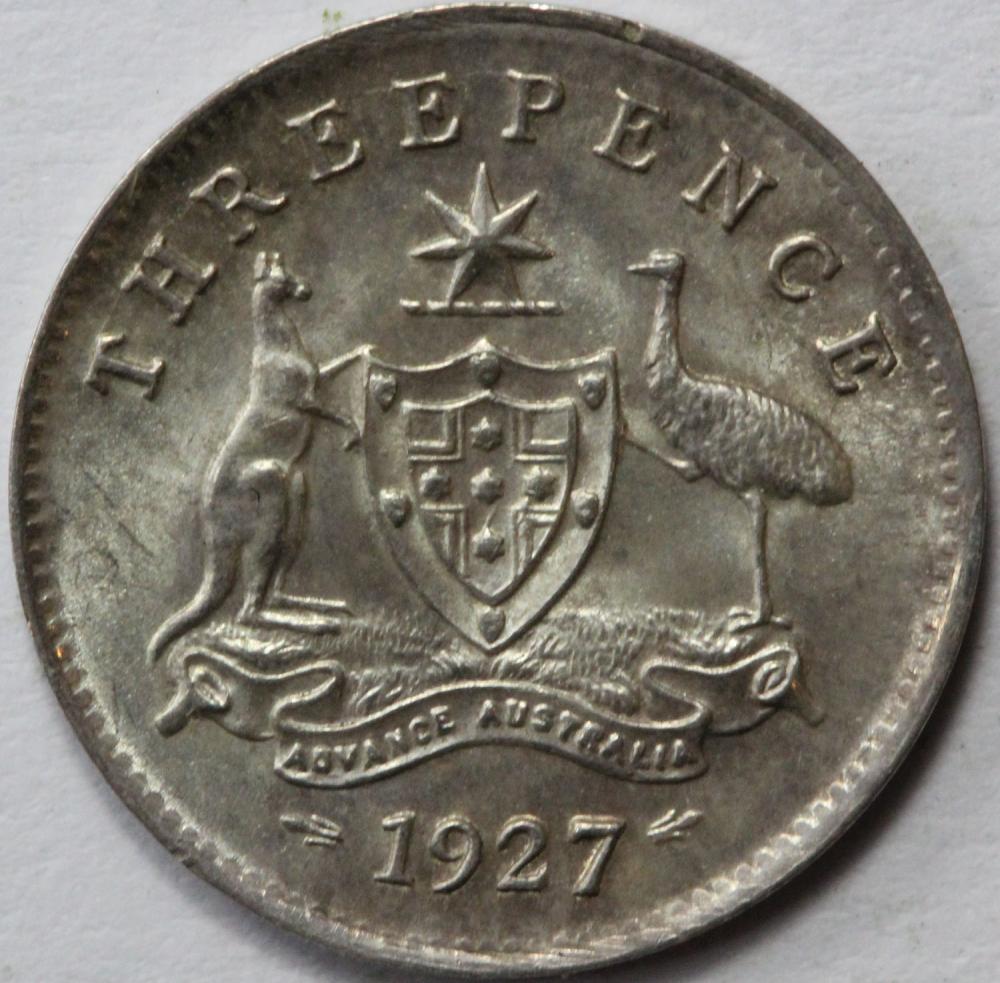 Australia 1927 Threepence, ... image