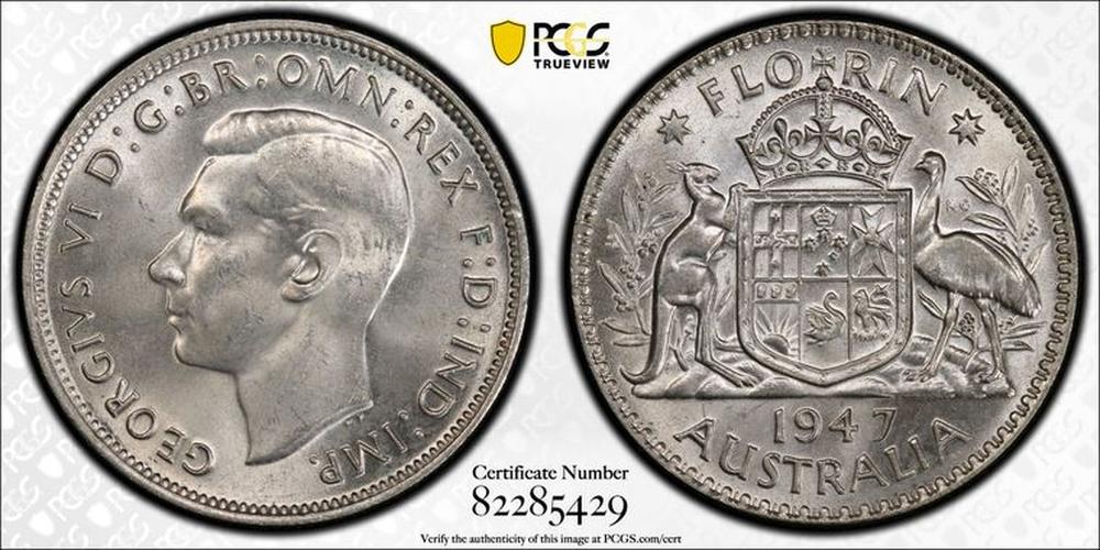 Australia 1947 Florin, PCGS... image