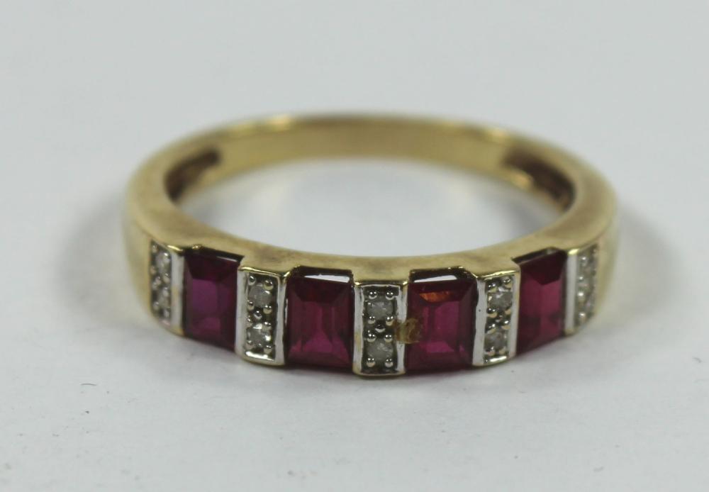 Ruby & Diamond Ring in 9ct ... image