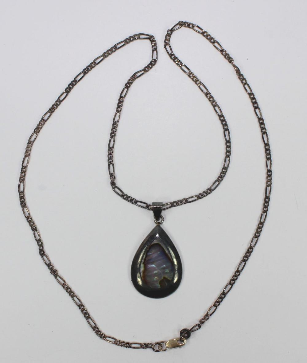 Paua Shell Necklace in Ster... image